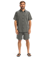 The Quiksilver Mens Taxer Jacquard Street Way Shorts in Black Street Way