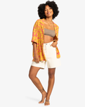 The Quiksilver Womens Collection Womens Uni Festival Shirt in Canyon Clay 2 Tones Flower