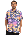 The Quiksilver Mens Safe Paradise Shirt in Vintage Violet Biophilia