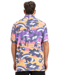 The Quiksilver Mens Safe Paradise Shirt in Vintage Violet Biophilia