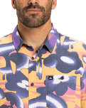 The Quiksilver Mens Safe Paradise Shirt in Vintage Violet Biophilia