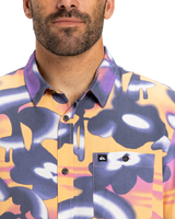 The Quiksilver Mens Safe Paradise Shirt in Vintage Violet Biophilia