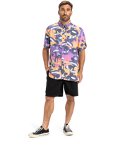 The Quiksilver Mens Safe Paradise Shirt in Vintage Violet Biophilia