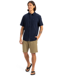 The Quiksilver Mens Time Box Shirt in Dark Navy