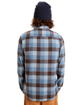 The Quiksilver Mens Motherfly Plaid Shirt in China Blue Motherfly Check