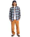The Quiksilver Mens Motherfly Plaid Shirt in China Blue Motherfly Check