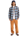 The Quiksilver Mens Motherfly Plaid Shirt in China Blue Motherfly Check
