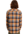 The Quiksilver Mens Motherfly Plaid Shirt in Almond Motherfly Check