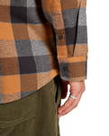 The Quiksilver Mens Motherfly Plaid Shirt in Almond Motherfly Check