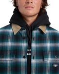 The Quiksilver Mens Mercury Desert Shadow Check Shirt in Orion Blue Desert Shadow