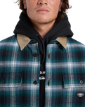 The Quiksilver Mens Mercury Desert Shadow Check Shirt in Orion Blue Desert Shadow