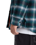 The Quiksilver Mens Mercury Desert Shadow Check Shirt in Orion Blue Desert Shadow