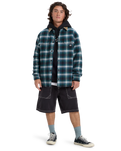 The Quiksilver Mens Mercury Desert Shadow Check Shirt in Orion Blue Desert Shadow