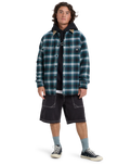 The Quiksilver Mens Mercury Desert Shadow Check Shirt in Orion Blue Desert Shadow