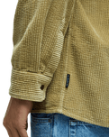 The Quiksilver Mens Venture Cord Shirt in Kelp