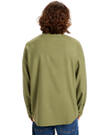 The Quiksilver Mens Motherfly Solid Shirt in Loden Green