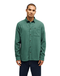 The Quiksilver Mens Motherfly Solid Shirt in Forest