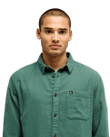 The Quiksilver Mens Motherfly Solid Shirt in Forest