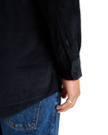 The Quiksilver Mens Smoke Trail Corduroy Shirt in Black