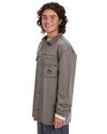 The Quiksilver Mens Mohab Shirt in Chocolate Brown