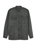 The Quiksilver Mens Mohab Washed Twill Shirt in Black