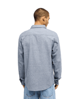 The Quiksilver Mens Motherfly Heather Shirt in Dark Navy Heather