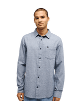 The Quiksilver Mens Motherfly Heather Shirt in Dark Navy Heather