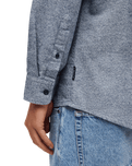 The Quiksilver Mens Motherfly Heather Shirt in Dark Navy Heather