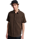 The Quiksilver Mens Horizons Shirt in Black Horizons