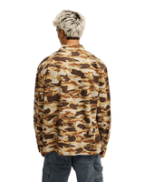 The Quiksilver Mens Castlehill Shirt in Rawhide Garage Camo