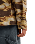 The Quiksilver Mens Castlehill Shirt in Rawhide Garage Camo