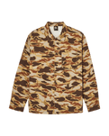 The Quiksilver Mens Castlehill Shirt in Rawhide Garage Camo