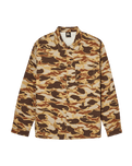 The Quiksilver Mens Castlehill Shirt in Rawhide Garage Camo