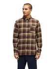 The Quiksilver Mens Motherfly Plaid Shirt in Grape Leaf