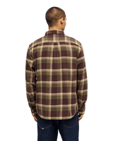 The Quiksilver Mens Motherfly Plaid Shirt in Grape Leaf