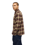 The Quiksilver Mens Motherfly Plaid Shirt in Grape Leaf
