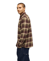 The Quiksilver Mens Motherfly Plaid Shirt in Grape Leaf