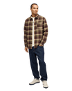The Quiksilver Mens Motherfly Plaid Shirt in Grape Leaf