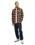 The Quiksilver Mens Motherfly Plaid Shirt in Grape Leaf