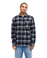 The Quiksilver Mens Motherfly Plaid Shirt in Black