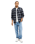 The Quiksilver Mens Motherfly Plaid Shirt in Black