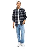The Quiksilver Mens Motherfly Plaid Shirt in Black