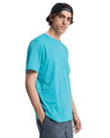 The Quiksilver Mens Basic T-Shirt in Aqua