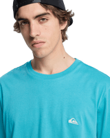 The Quiksilver Mens Basic T-Shirt in Aqua