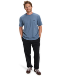 The Quiksilver Mens Basic T-Shirt in China Blue