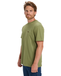 The Quiksilver Mens Basic T-Shirt in Loden Green