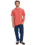 The Quiksilver Mens Basic T-Shirt in Mineral Red