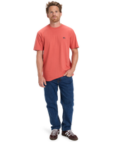 The Quiksilver Mens Basic T-Shirt in Mineral Red