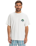 The Quiksilver Mens Global Heat Crystal Jet T-Shirt in Snow White