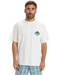 The Quiksilver Mens Global Heat Crystal Jet T-Shirt in Snow White